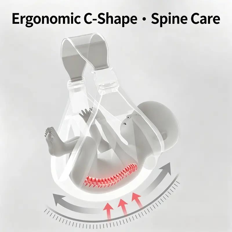 Ergonomic C-Shape Spine Care Illustration