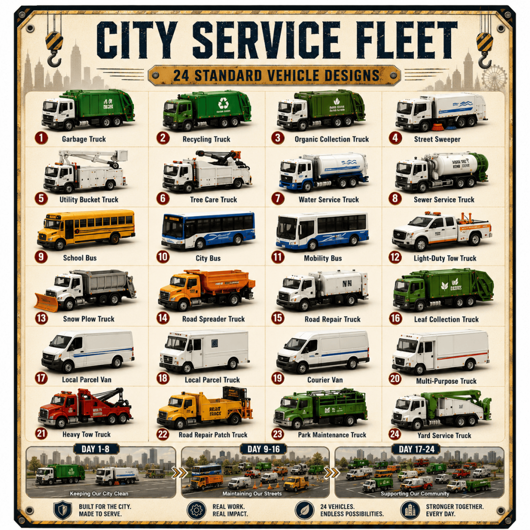 City Service Fleet 24 Standard Vehicle Designs