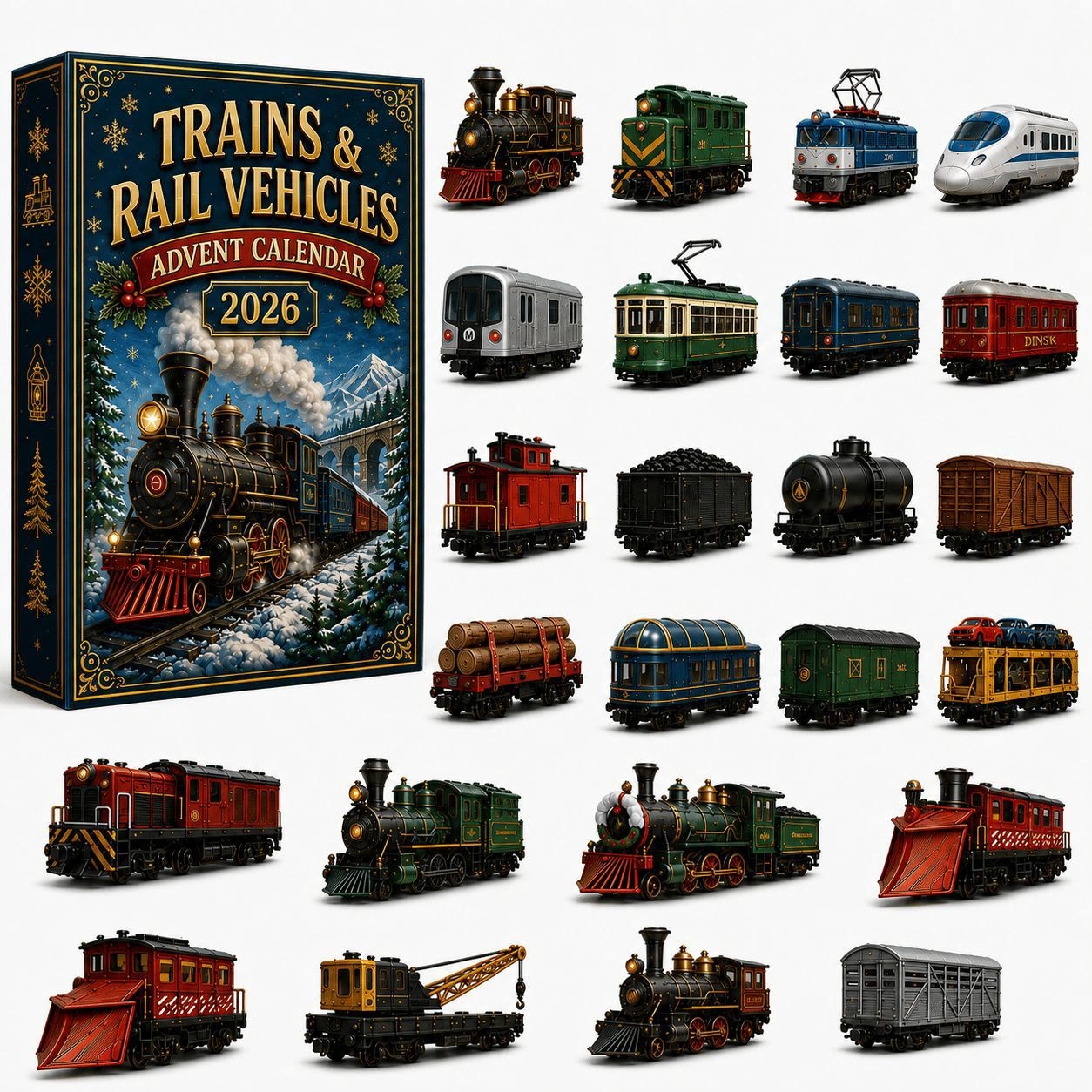 Trains & Rail Vehicles Advent Calendar 2026 - Winter train - 3PCS - image 10