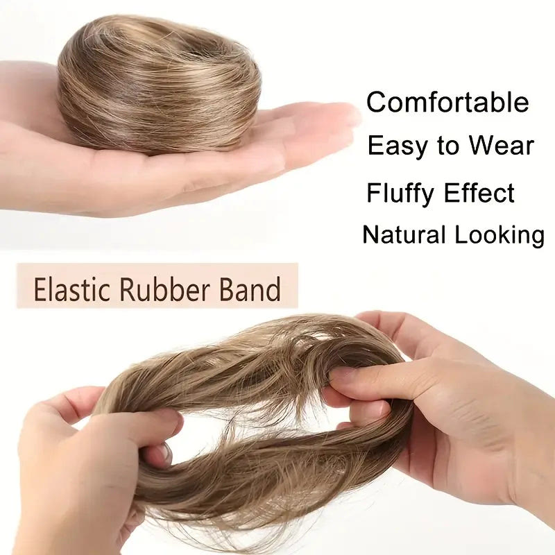 Synthetic Messy Bun Hair Piece forWomen Curly Updo Scrunchie Extension for Instant Volume and a High Crown - image 3