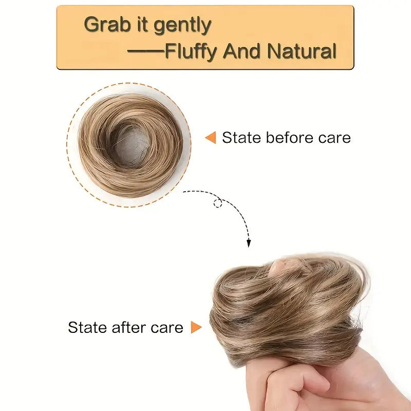 Synthetic Messy Bun Hair Piece forWomen Curly Updo Scrunchie Extension for Instant Volume and a High Crown - image 2