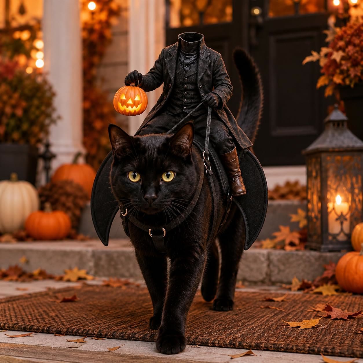 The Headless Horseman Rider Pet Costume - Black - 3PCS - image 10