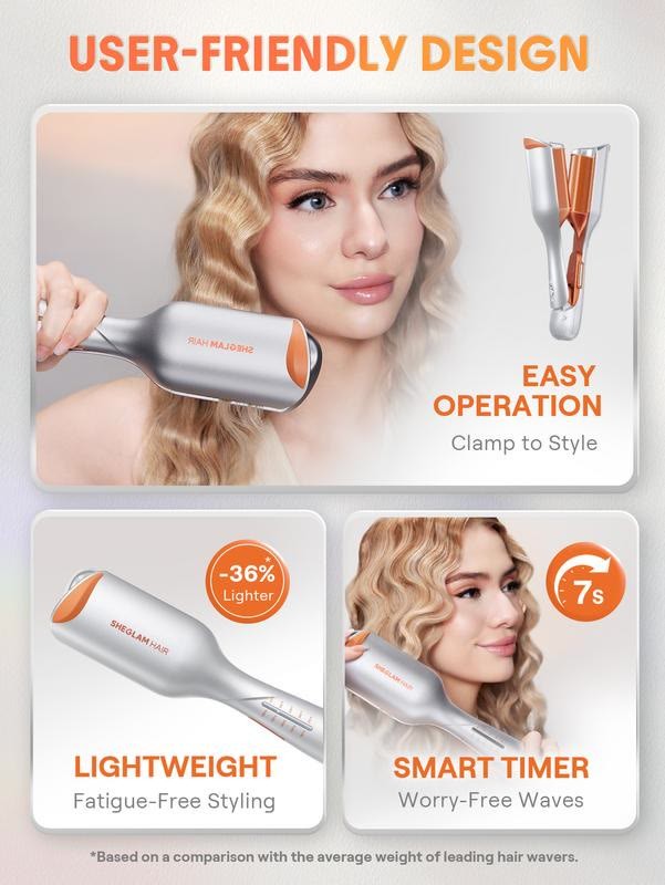 User Friendly Lightweight Smart Timer Beach Waver