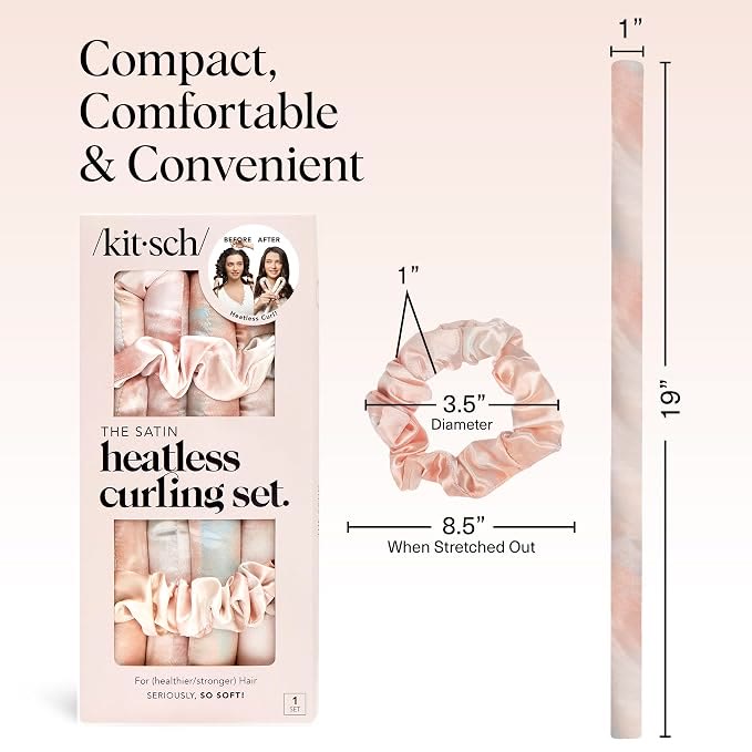 Satin Heatless Curls Overnight Set - Sunset Tie Dye - image 11