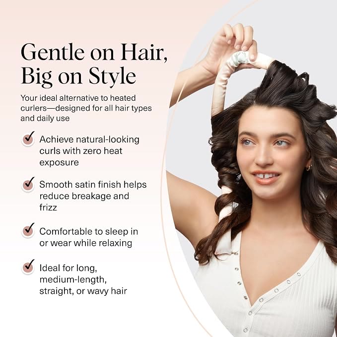 Satin Heatless Curls Overnight Set - Sunset Tie Dye - image 2