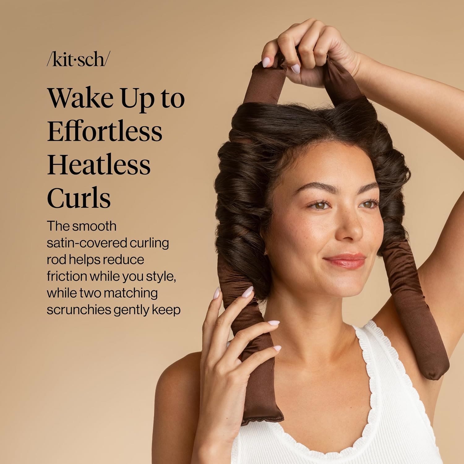 Satin Heatless Curls Overnight Set - Sunset Tie Dye - image 5