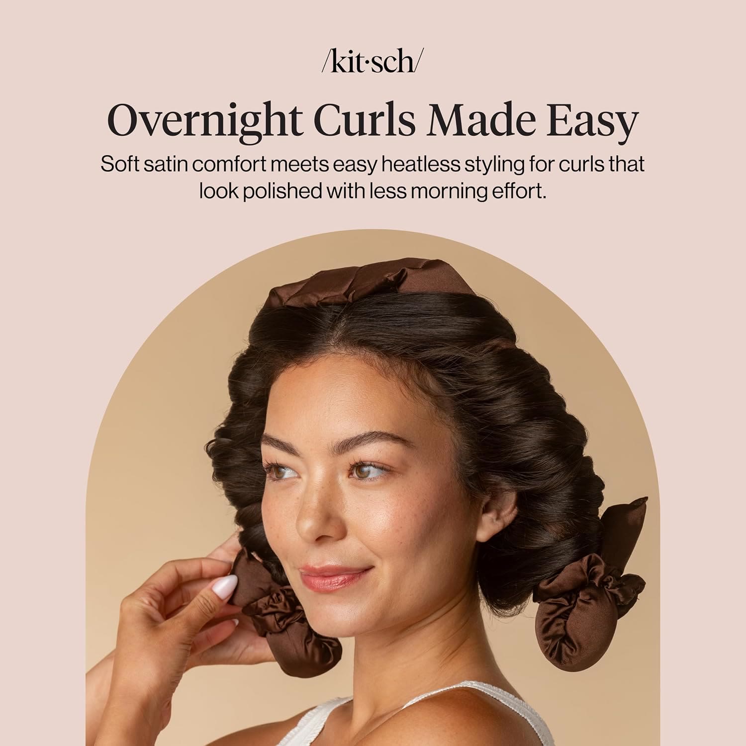 Satin Heatless Curls Overnight Set - Sunset Tie Dye - image 4