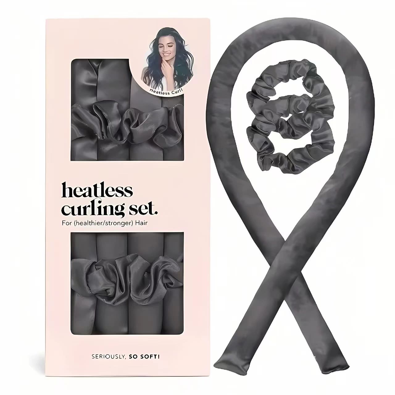 Satin Heatless Curls Overnight Set - Sunset Tie Dye - Black set - Buy 2 Get 2 FREE - image 14