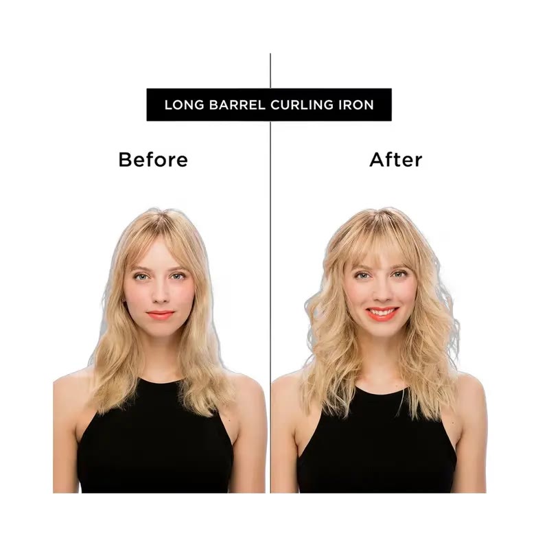  Long Barrel Curling Iron - Hair Curler Adjustable Heat Settings Effortless Voluminous Curls & Waves  - image 4