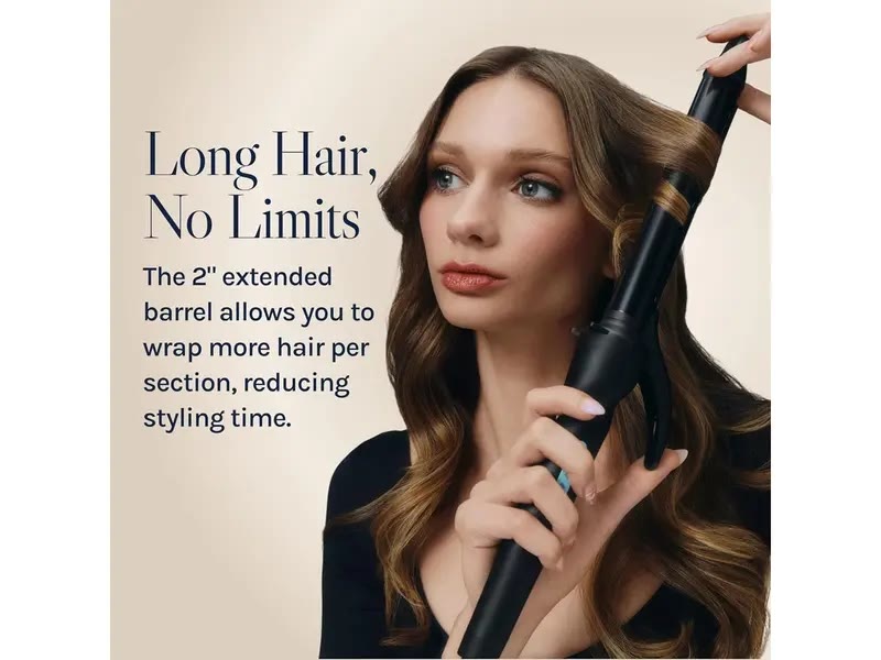 Long Barrel Curling Iron - Hair Curler Adjustable Heat Settings Effortless Voluminous Curls & Waves  - image 1