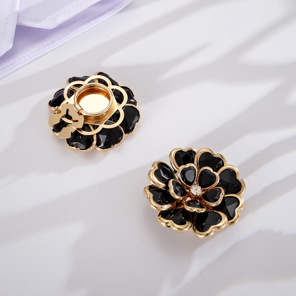 Exquisite Acrylic Camellia Button Cover | DIY Shirt Cuff & Collar Decor Accessories - Black - Buy 2 Get 2 FREE - image 15