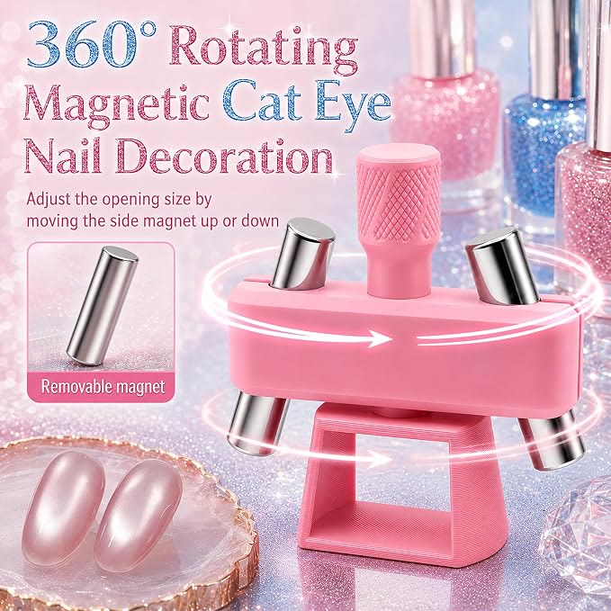 Automatic Cat Eye Magnet 360° Rotating Magnetic Nail Art Tool - image 1