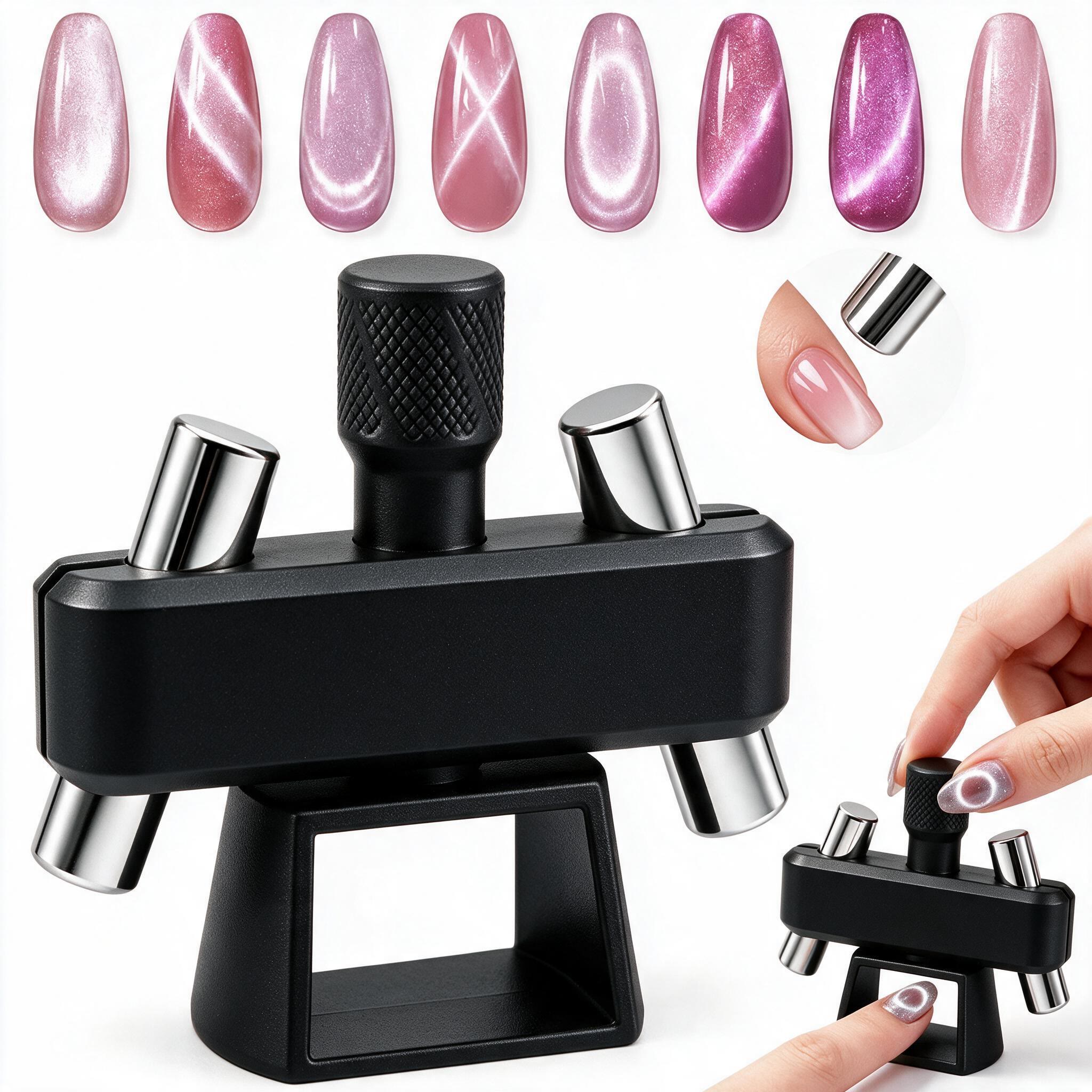Automatic Cat Eye Magnet 360° Rotating Magnetic Nail Art Tool - Black - Buy 2 Get 2 FREE - image 10