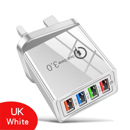 Improve Your Phone's Battery Life  4-in-1 Travel Charger Make your 4-year-old smartphone charge faster than a new one - White-UK - 2A-12W - 3PCS - image 14