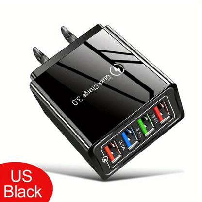 Improve Your Phone's Battery Life  4-in-1 Travel Charger Make your 4-year-old smartphone charge faster than a new one - Black-US - 2A-12W - 3PCS - image 11