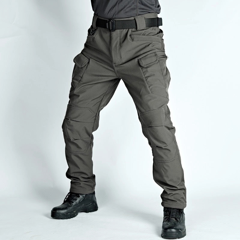 Fleece Lined Waterproof Utility Trousers - Grey - 3XL - image 8
