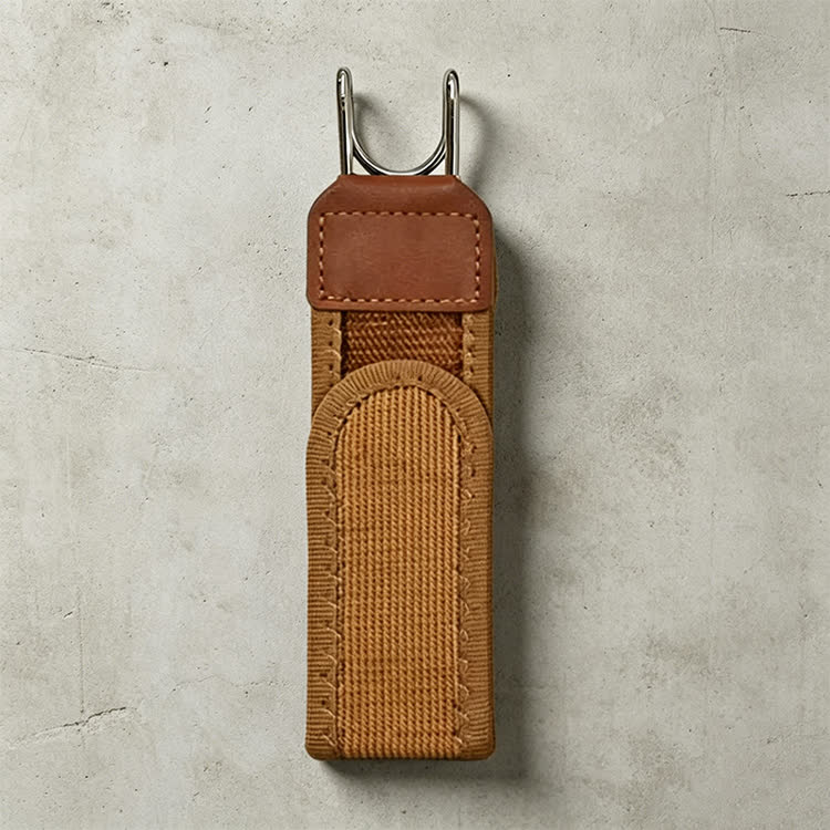Tactical Metal Hook Elastic Belt Buckle-less Invisible Waist Belt Closure - Brown - image 9