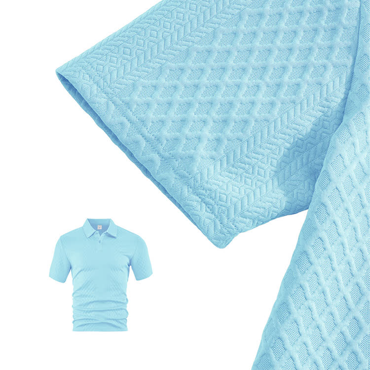 Solid texture Short-sleeve Polo Shirt & Shorts 2-piece Set - image 20
