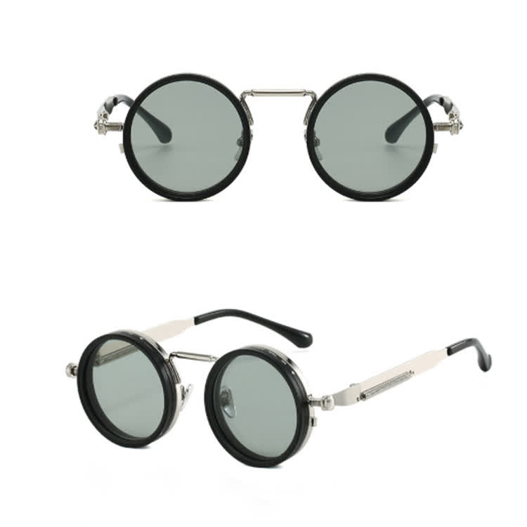 Retro Uv-protective 9-level Adjustment Filter Sunglasses (1–9 Levels) - Silver - image 13