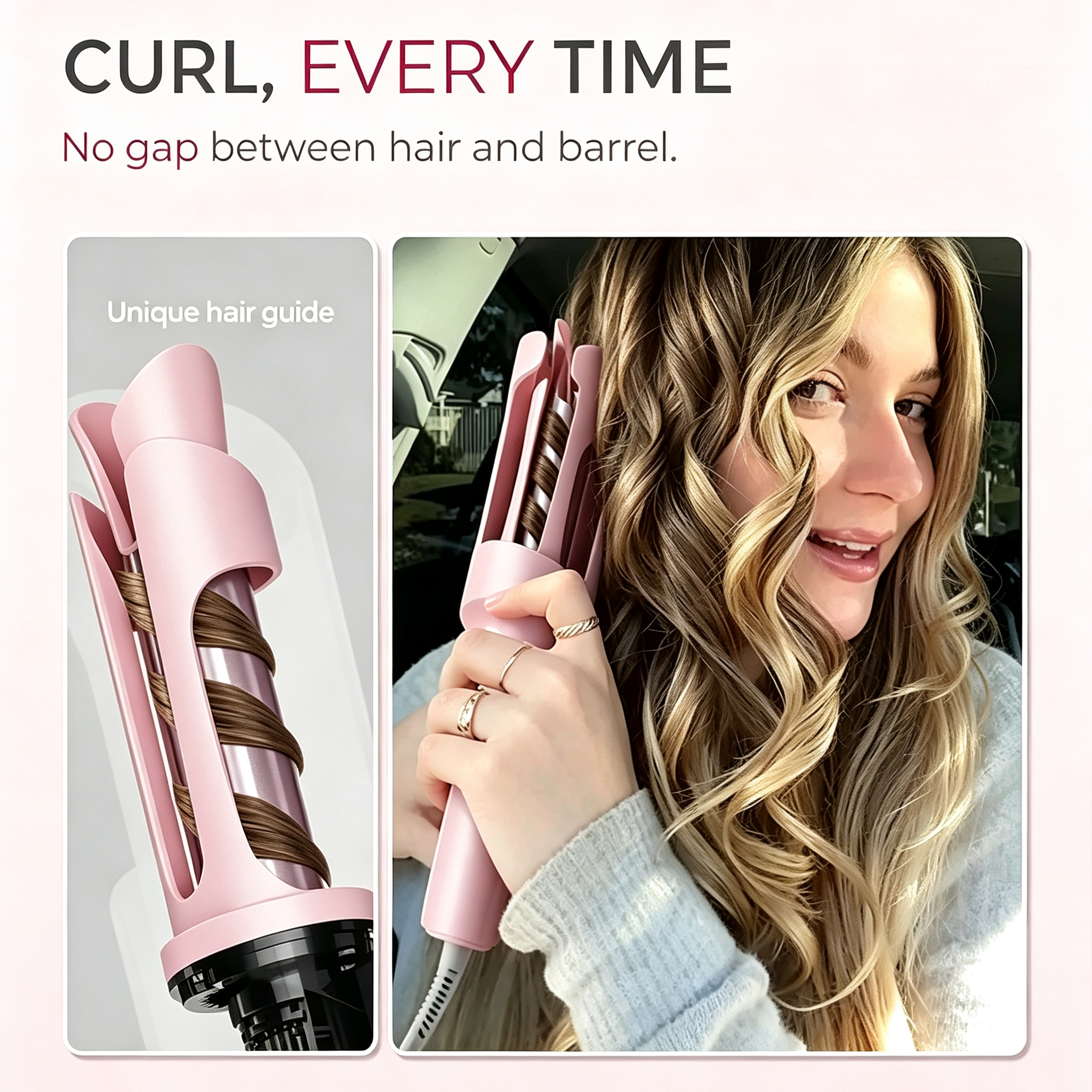 Wireless charging curling iron - Home use fully automatic hair curler