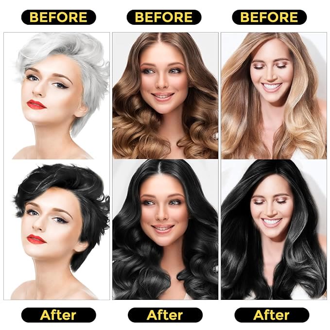 Black Hair Dye Shampoo - Natural Nutrition for Gray Hair Coverage - image 4