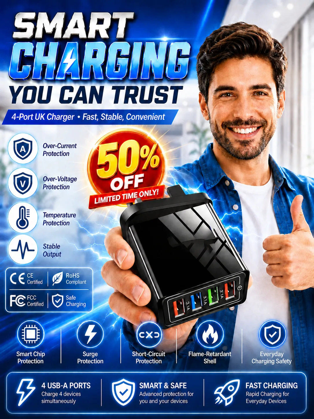Improve Your Phone's Battery Life  4-in-1 Travel Charger Make your 4-year-old smartphone charge faster than a new one - image 9