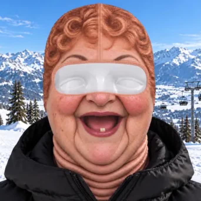 Funny Face Ski Lovers - Personalized Ski Mask - H - image 9