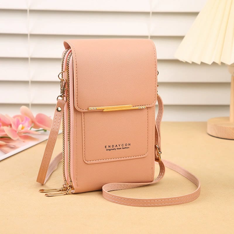 Touchscreen Sensitive Phone Bag with Multiple Colors - Light pink - 3PCS - image 9