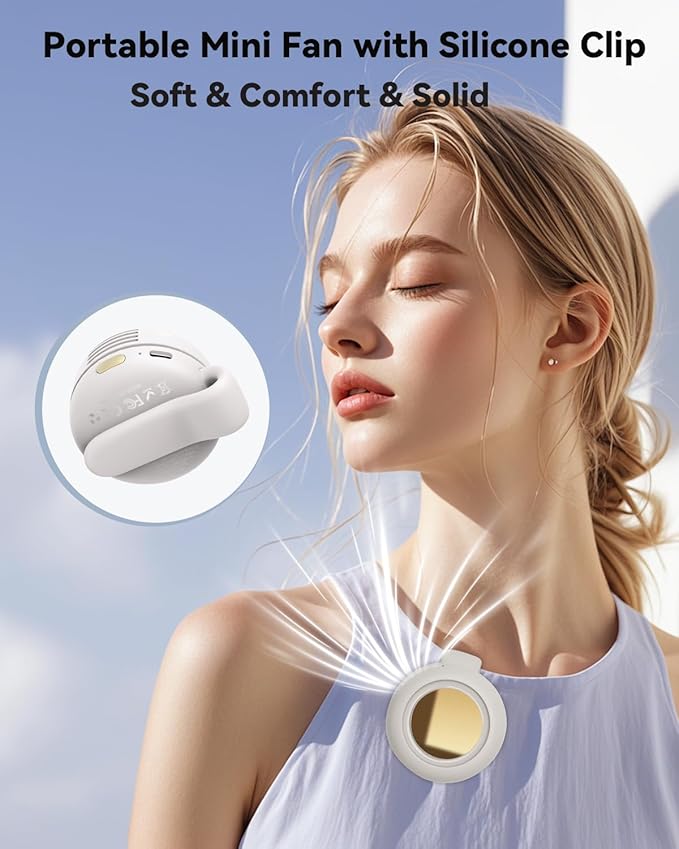 Portable Outdoor Silent Mini Neck/waist Hanging Handheld Fan