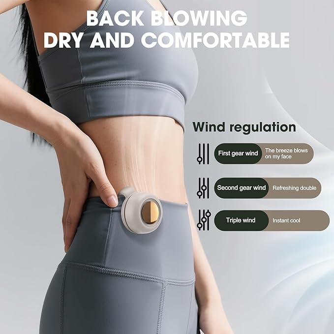 Portable Outdoor Silent Mini Neck/waist Hanging Handheld Fan
