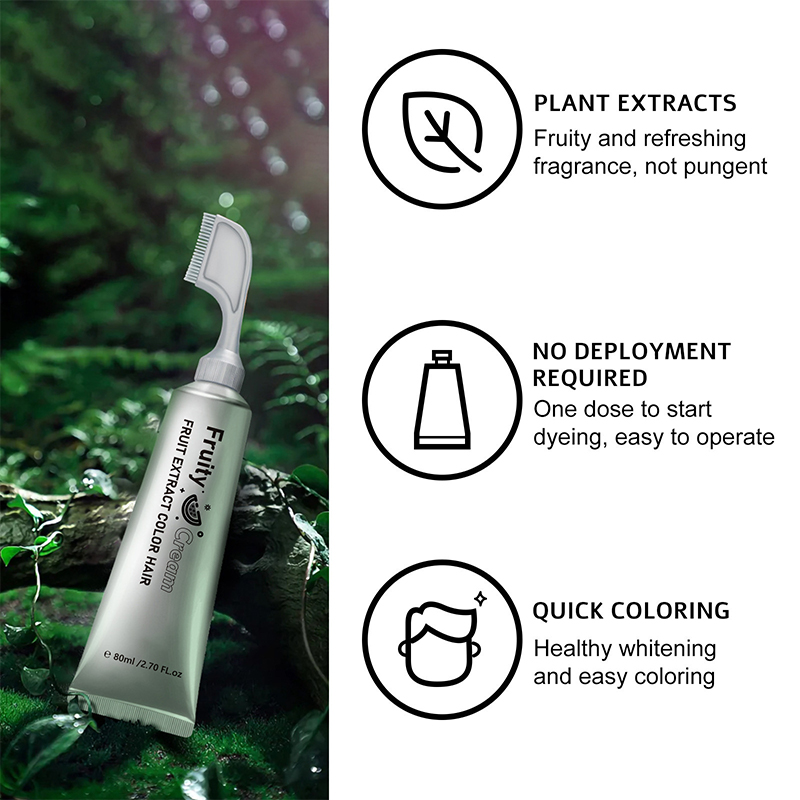Natural Plants Fruit Gentle Staining Hair Dye Cream（comb Included） - image 7