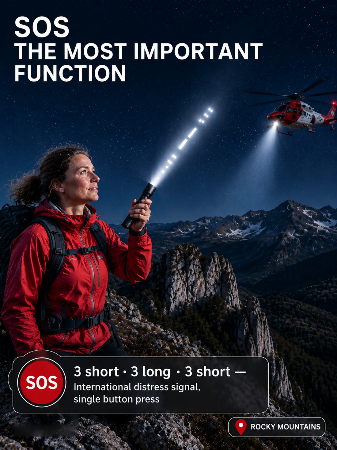 【Ultra Bright Sky Cannon】 High Power Zoomable White Laser Flashlight-20,000 lumens, hyper-focused beam