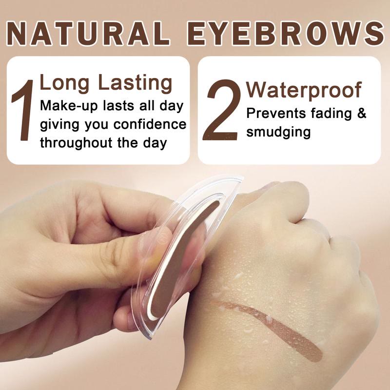 One Step Eyebrow Stamp Makeup Kit, Waterproof Smudge-Proof Eyebrow Define Powder with Brow Stencils, Fast Daily Eyebrow Shaper - image 3