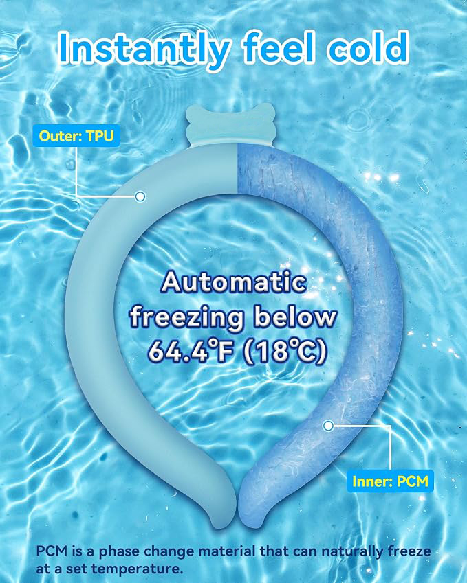 Summer Neck Cooling Tube Portable Ice Ring Neck Cooler