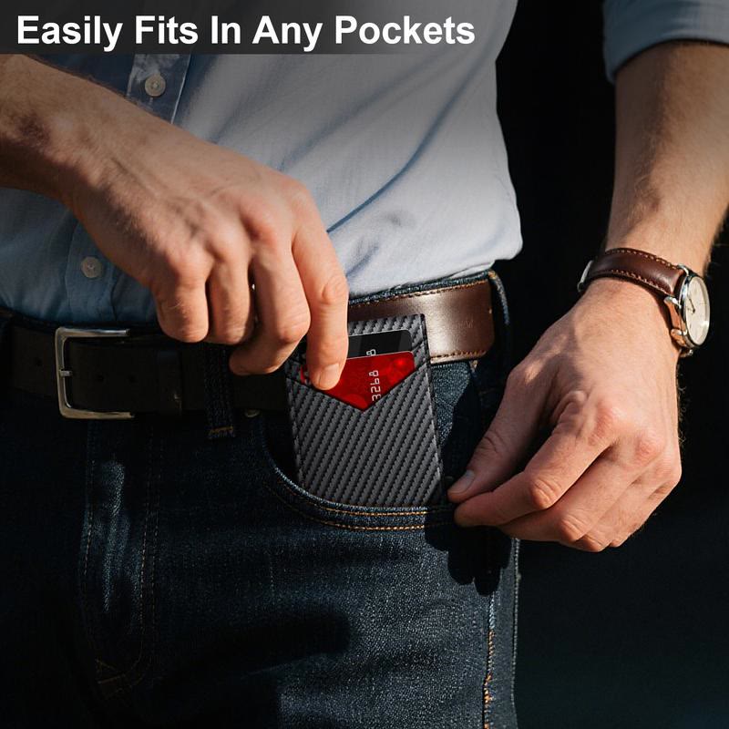 Men's Minimalist Bifold Wallet - Pop-Up Card Holder, Money Clip - image 3