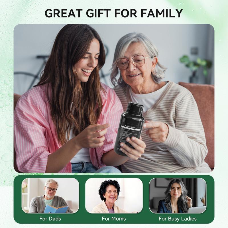 Great Gift for Family Black Hair Dye Shampoo