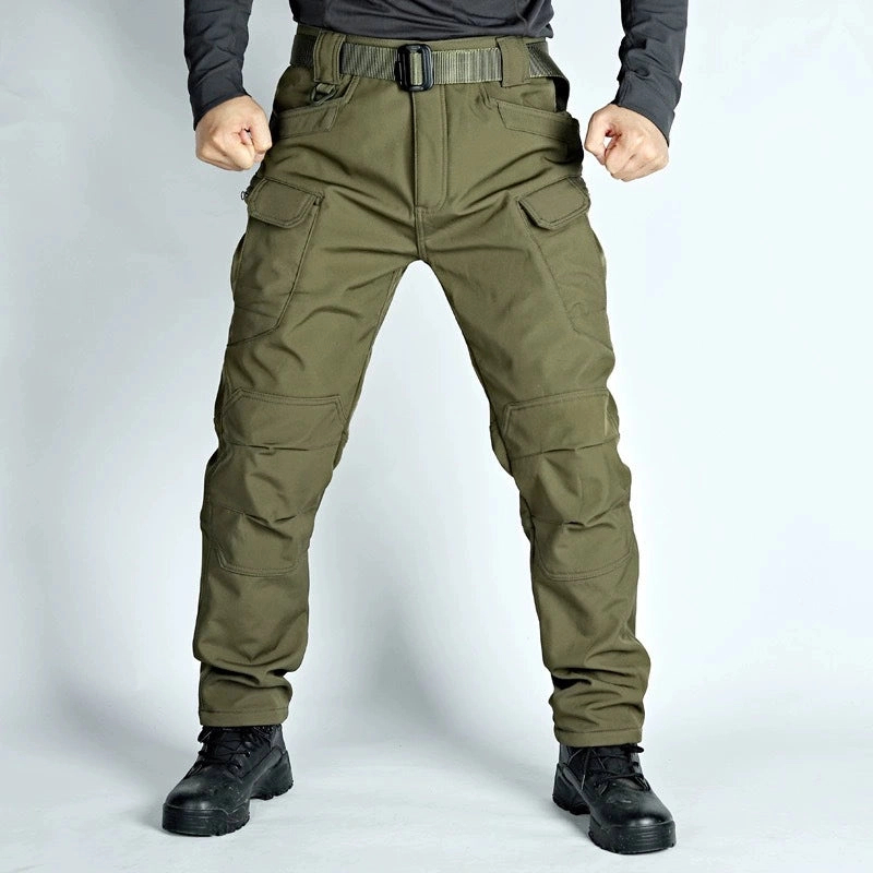 Fleece Lined Waterproof Utility Trousers - Army Green - 3XL - image 13