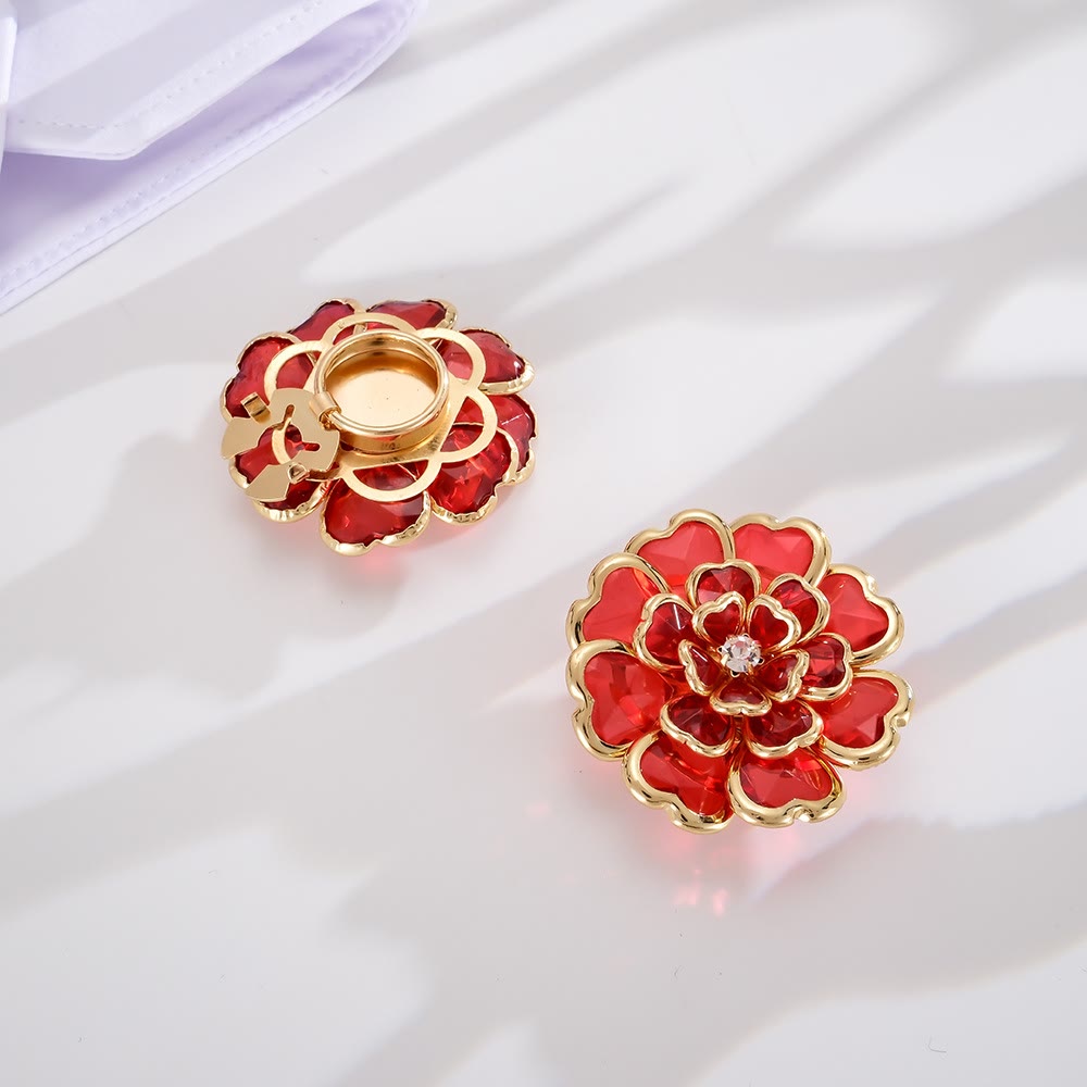 Exquisite Acrylic Camellia Button Cover | DIY Shirt Cuff & Collar Decor Accessories - Red - Buy 2 Get 2 FREE - image 17