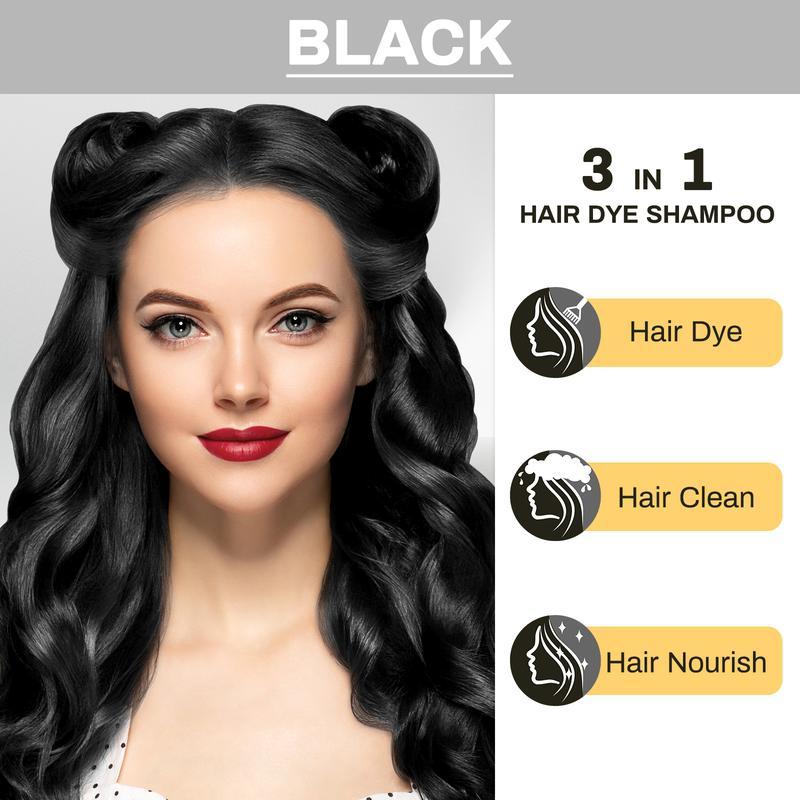 3 in 1 Hair Dye Shampoo Dye Clean Nourish