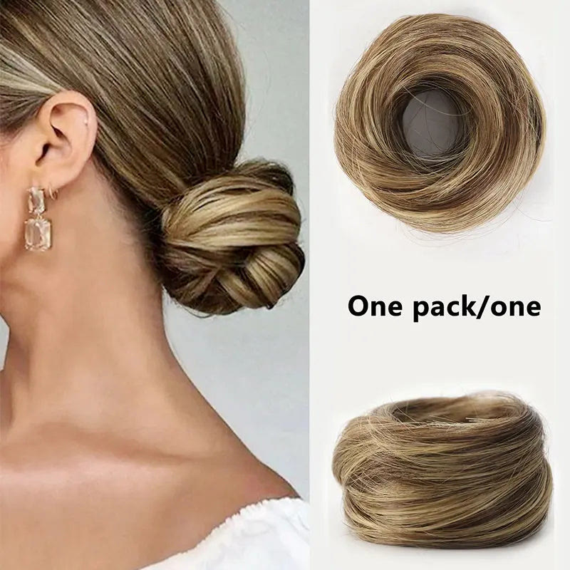 Synthetic Messy Bun Hair Piece forWomen Curly Updo Scrunchie Extension for Instant Volume and a High Crown - image 8