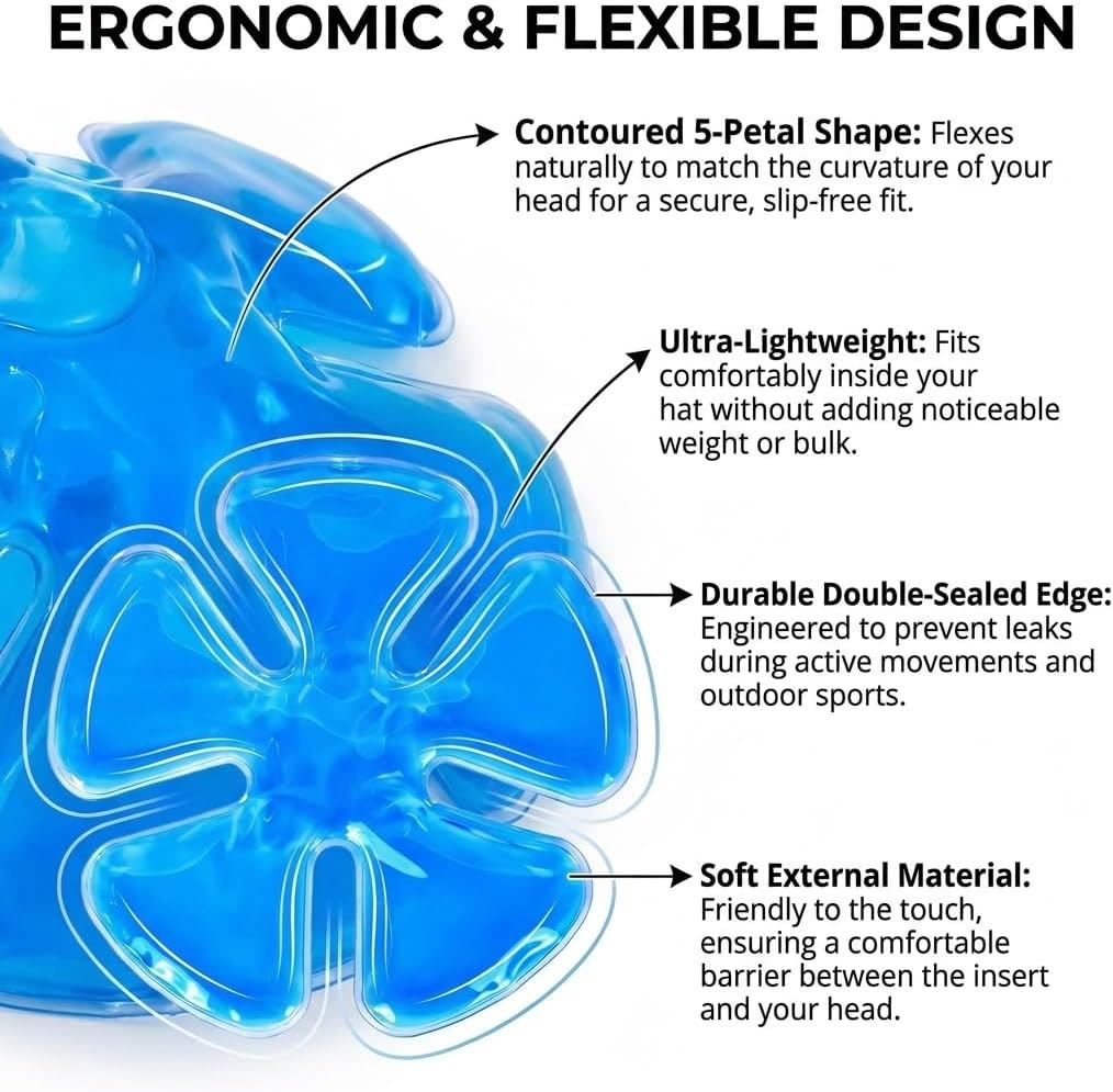 Flower Shape Reusable Cooling Gel Head Ice Pack Instant Fast Cooling Cold Compress For Hot Flashes Fever Heat Relief - image 6
