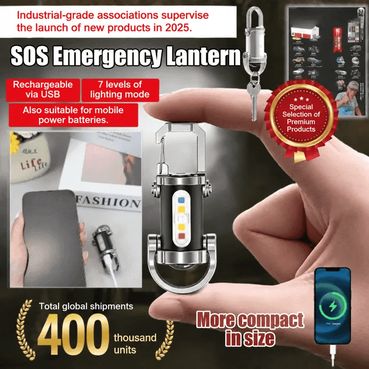 Ultra-bright keychain flashlight with mobile phone charging capability