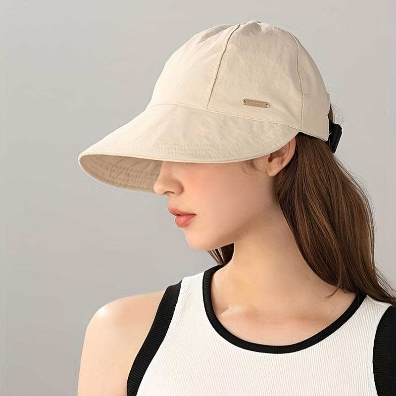 Women's Wide Brim Sun Visor Hat - UPF 50+ Open Top Cap - image 3