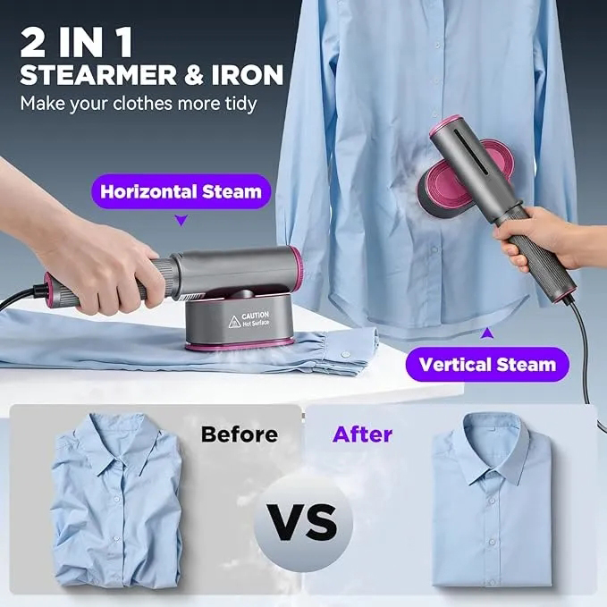 Garment Steamer for Clothes, Portable Travel Clothing Steamer Iron