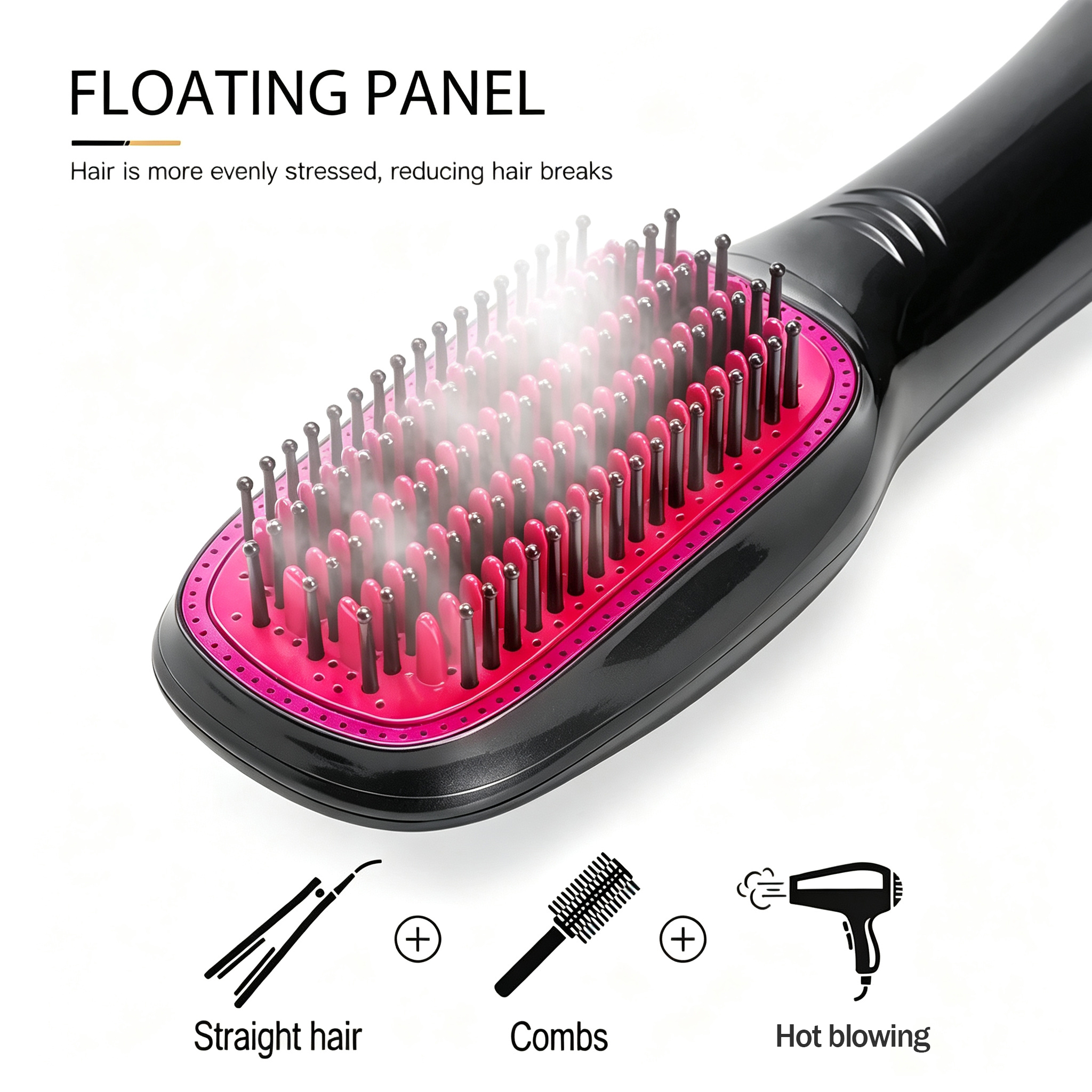 3-in-1 Hot Air Brush, Hair Dryer & Styler for Curling, Straightening and Volumizing