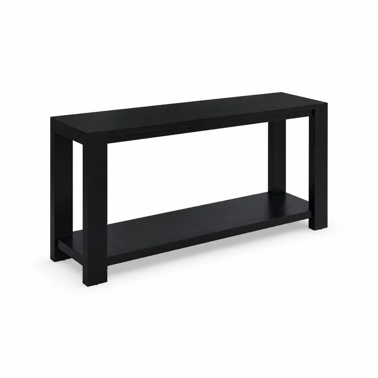 Mesa de entrada rectangular de madera MDF negra 120x30x80 cm