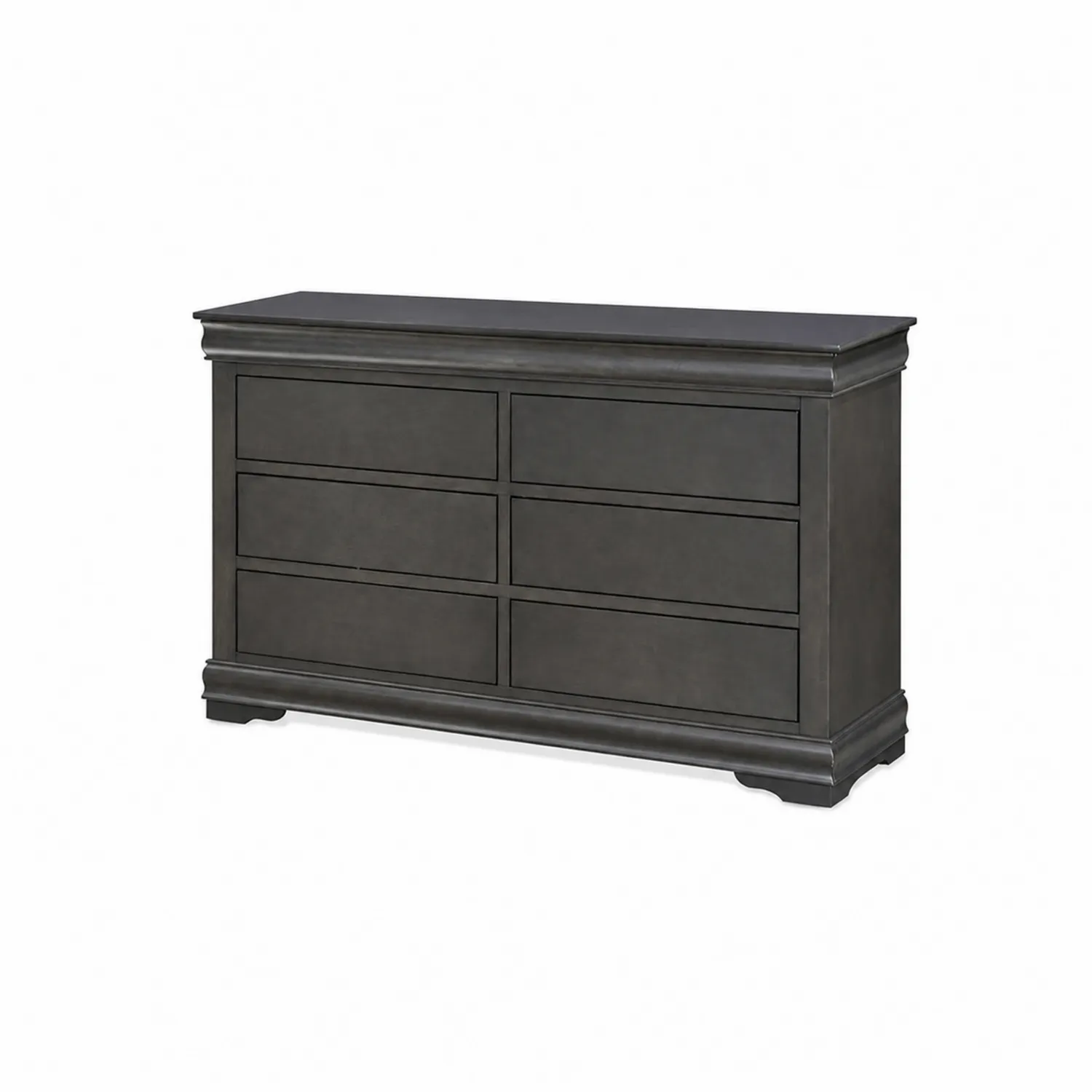 Cajonera de 6 cajones en madera gris oscuro con acabado mate