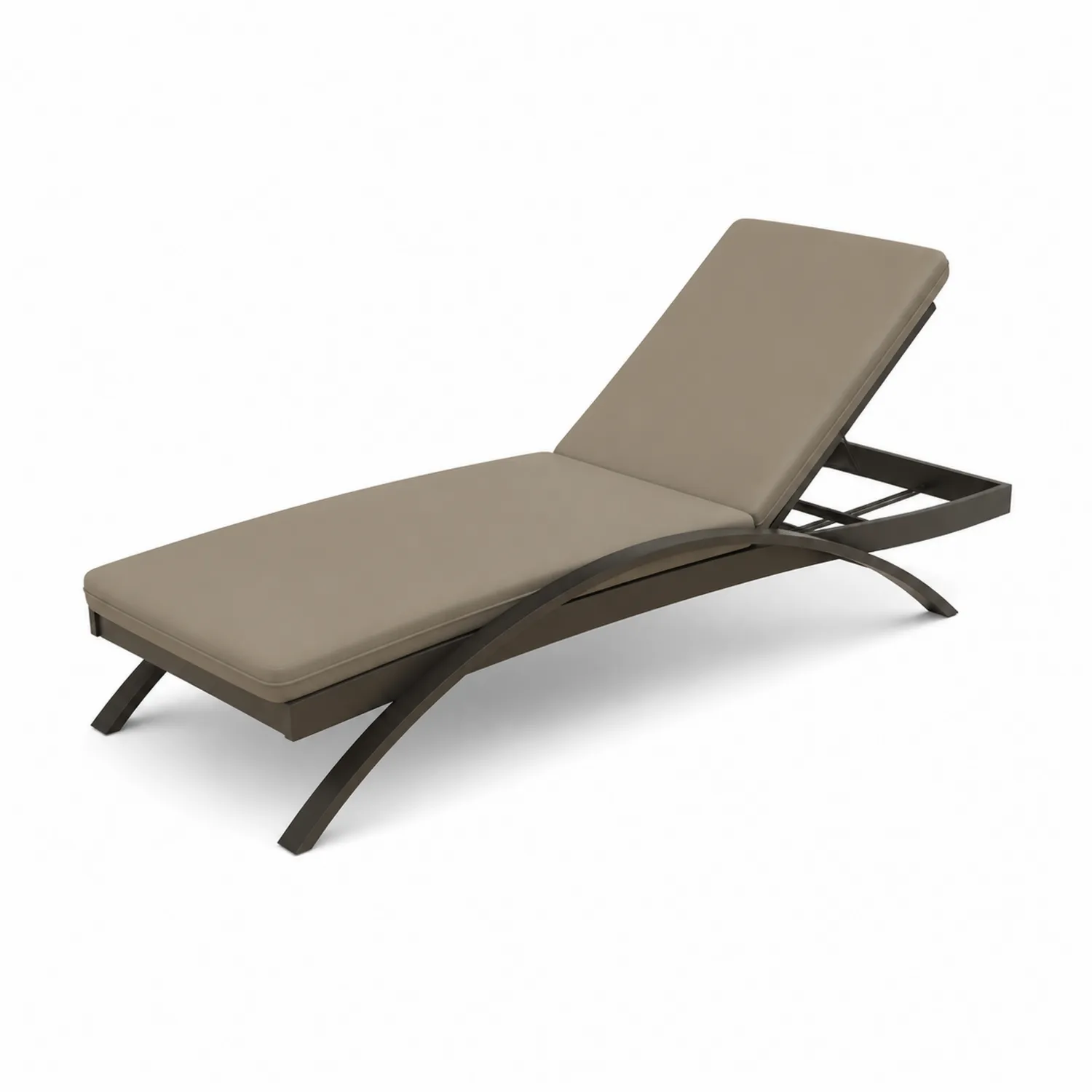 Tumbona de Aluminio Ajustable 195 cm Color Beige