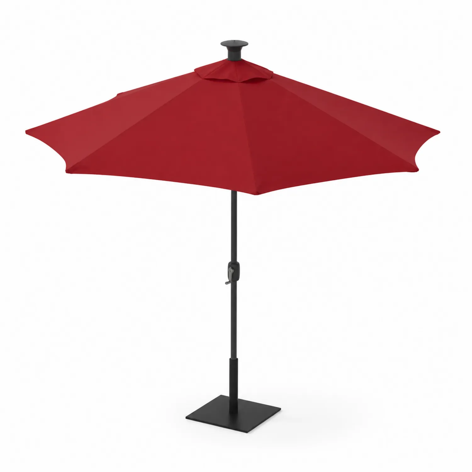 Sombrilla de Jardín de Metal y Tela Roja
