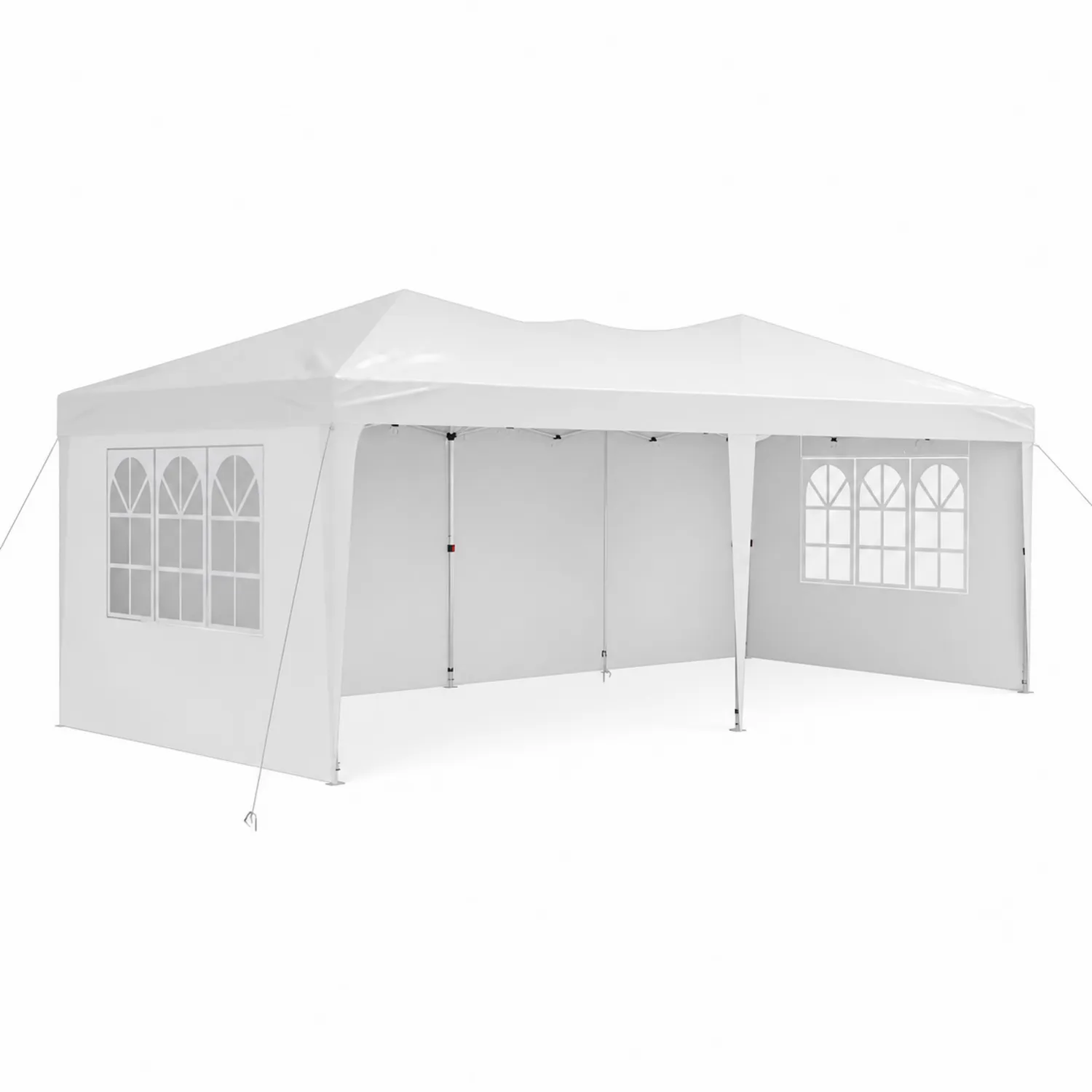 Carpa de Jardín 3x6m Blanco Poliéster y Acero